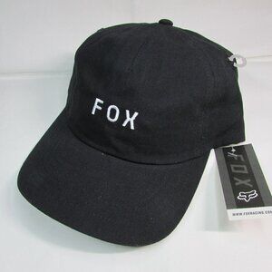 Fox Racing Wordmark Adjustable Cap Hat - Black